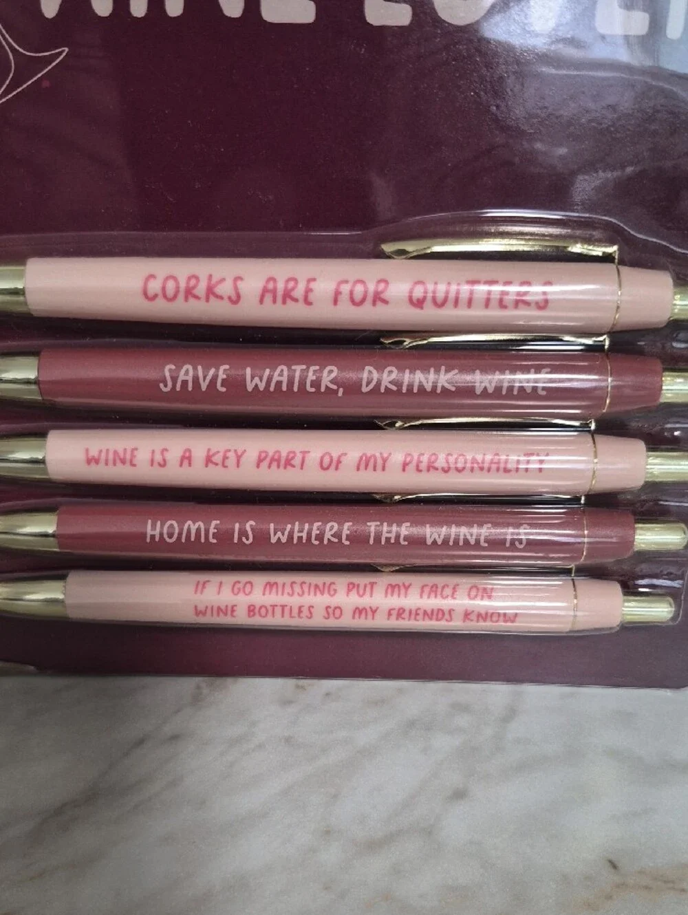 Ballpoint Pen Set - Pink / Rose